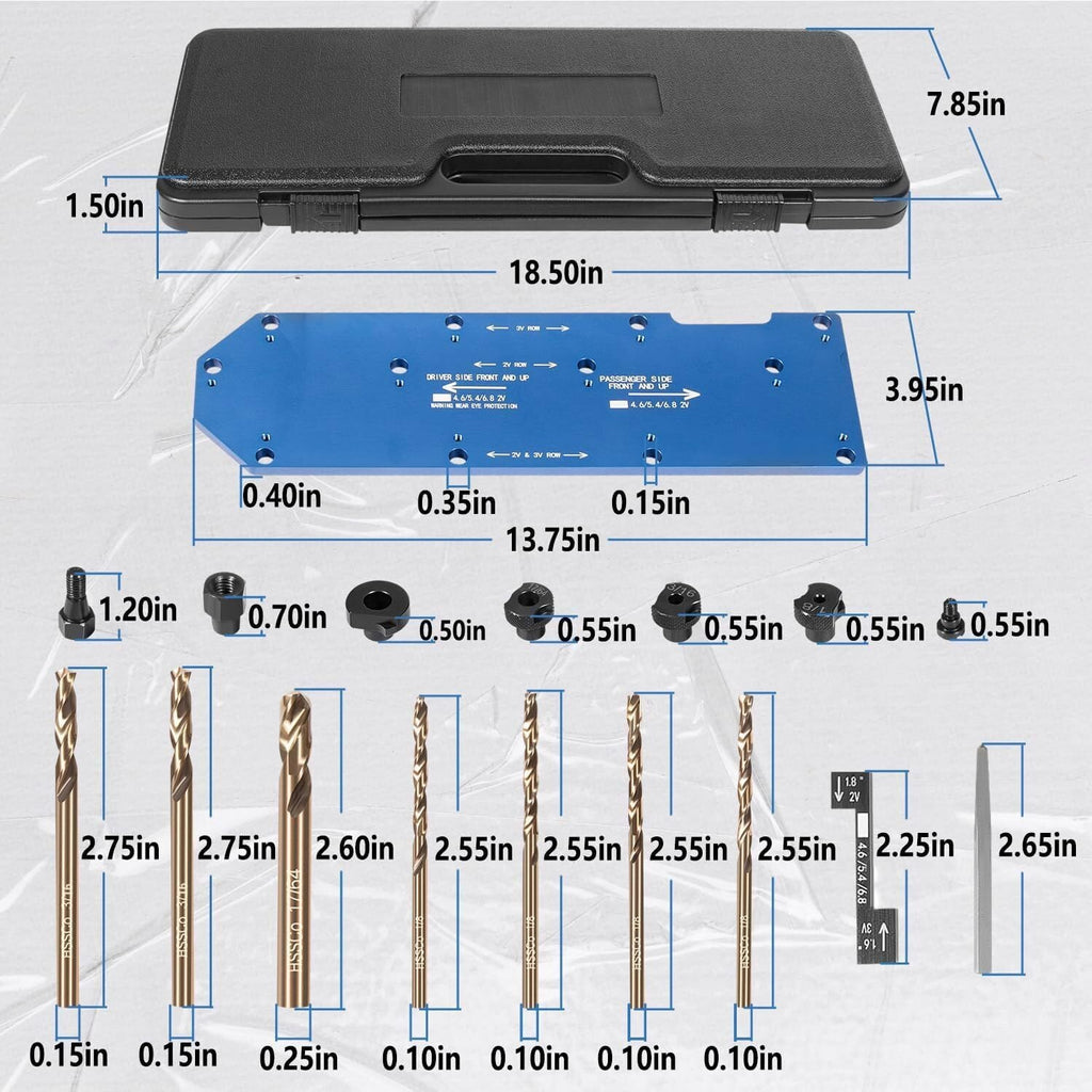 Manifold Drill Template 71600 For Ford 4.6L 5.4L 6.8L V10 2V 3V Triton Engines