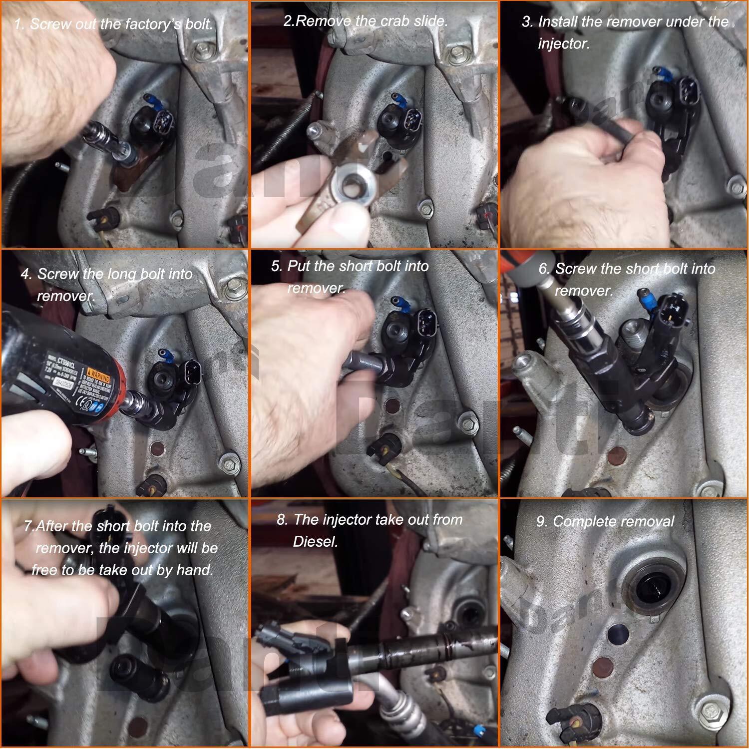 Fuel Injector Socket Set & Injector Removal Tool Kit For 6.7L Ford Powerstroke