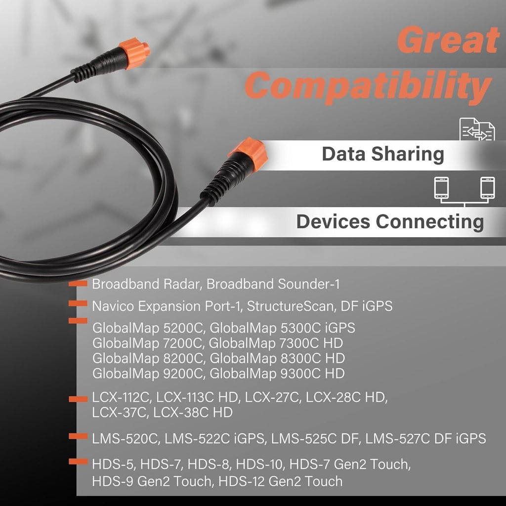 3005.6855 Replacement for Lowrance 6Ft/1.82M Ethernet Crossover Cable