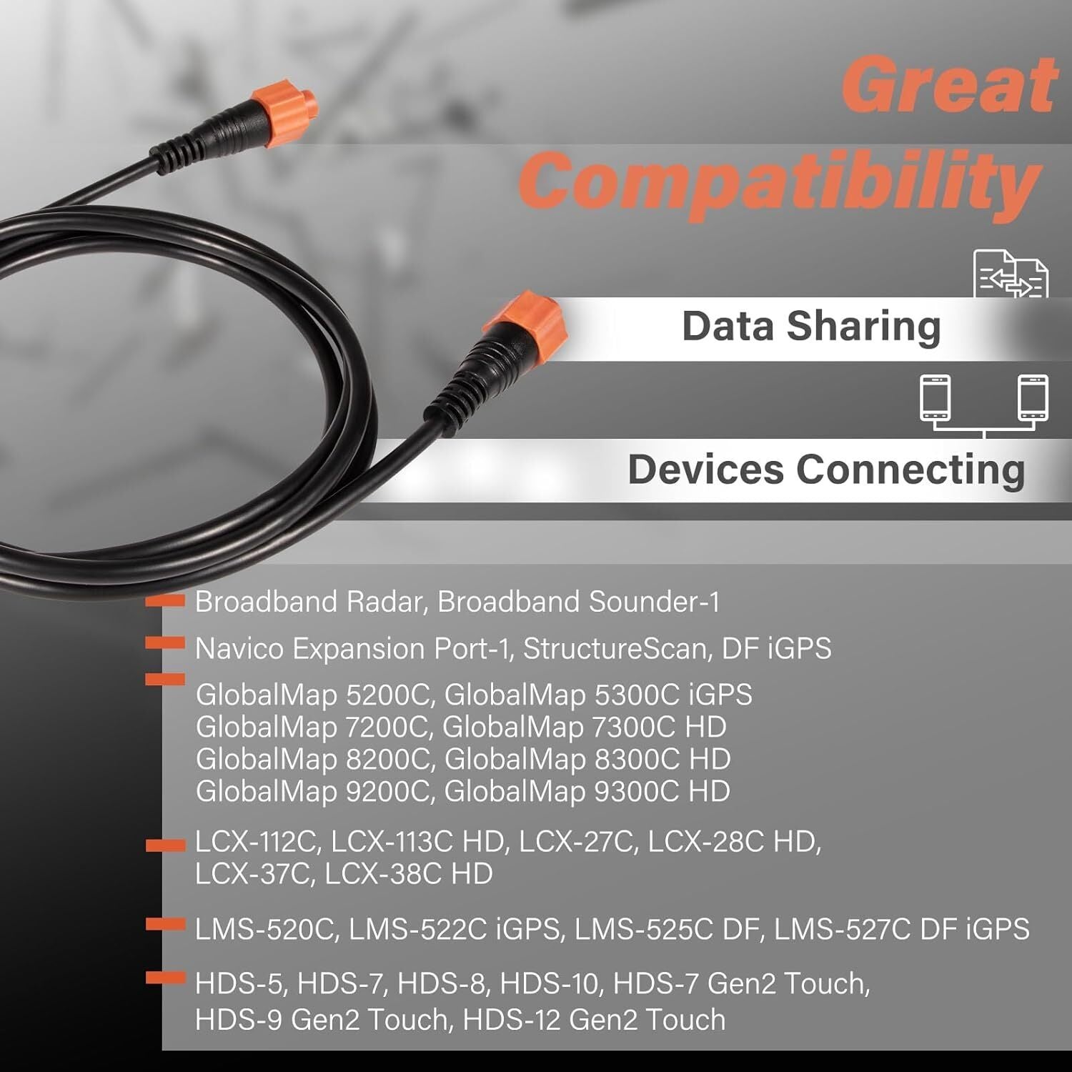 3005.6855 Replacement for Lowrance 6Ft/1.82M Ethernet Crossover Cable
