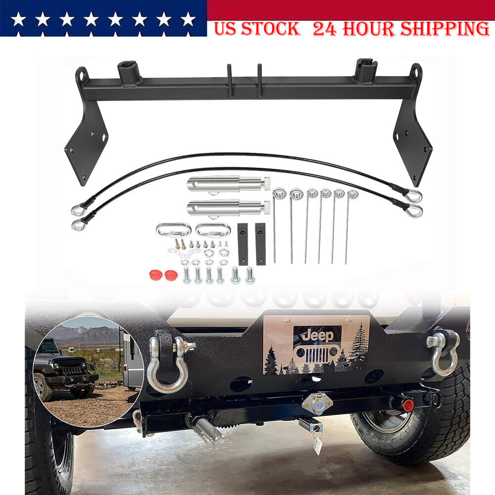 For Blue OX BX1126 Tow Bar Base Plate Bumper for 2007-2018 Jeep Wrangler JK JKU