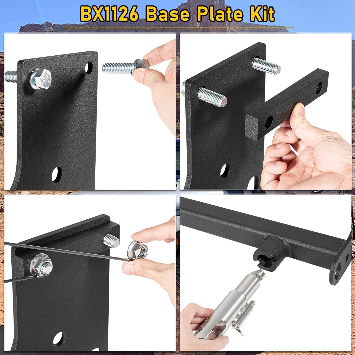 For Blue OX BX1126 Tow Bar Base Plate Bumper for 2007-2018 Jeep Wrangler JK JKU