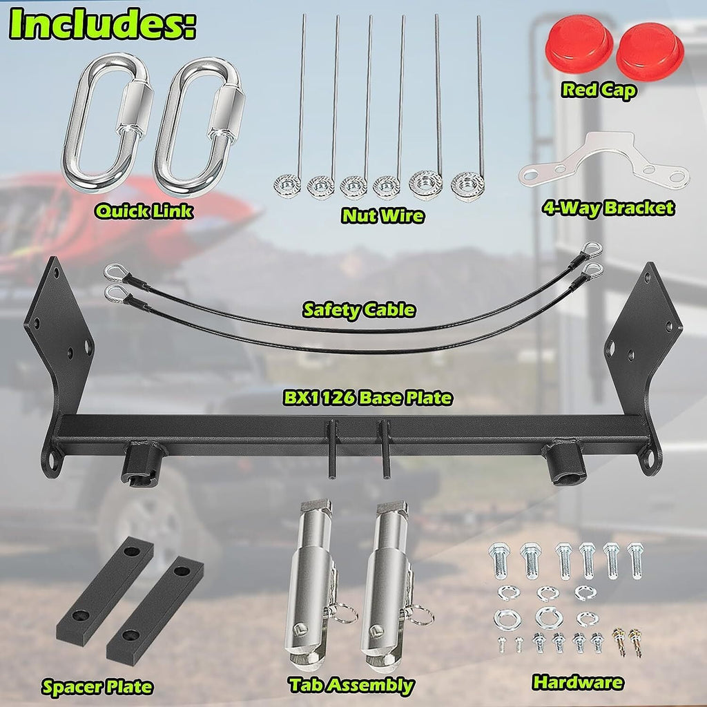 For Blue OX BX1126 Tow Bar Base Plate Bumper for 2007-2018 Jeep Wrangler JK JKU