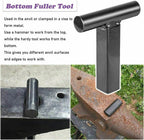 1 Inch Blacksmith Anvil Forge Hardy Hot Cut Creasing Stake Fuller Bending Set