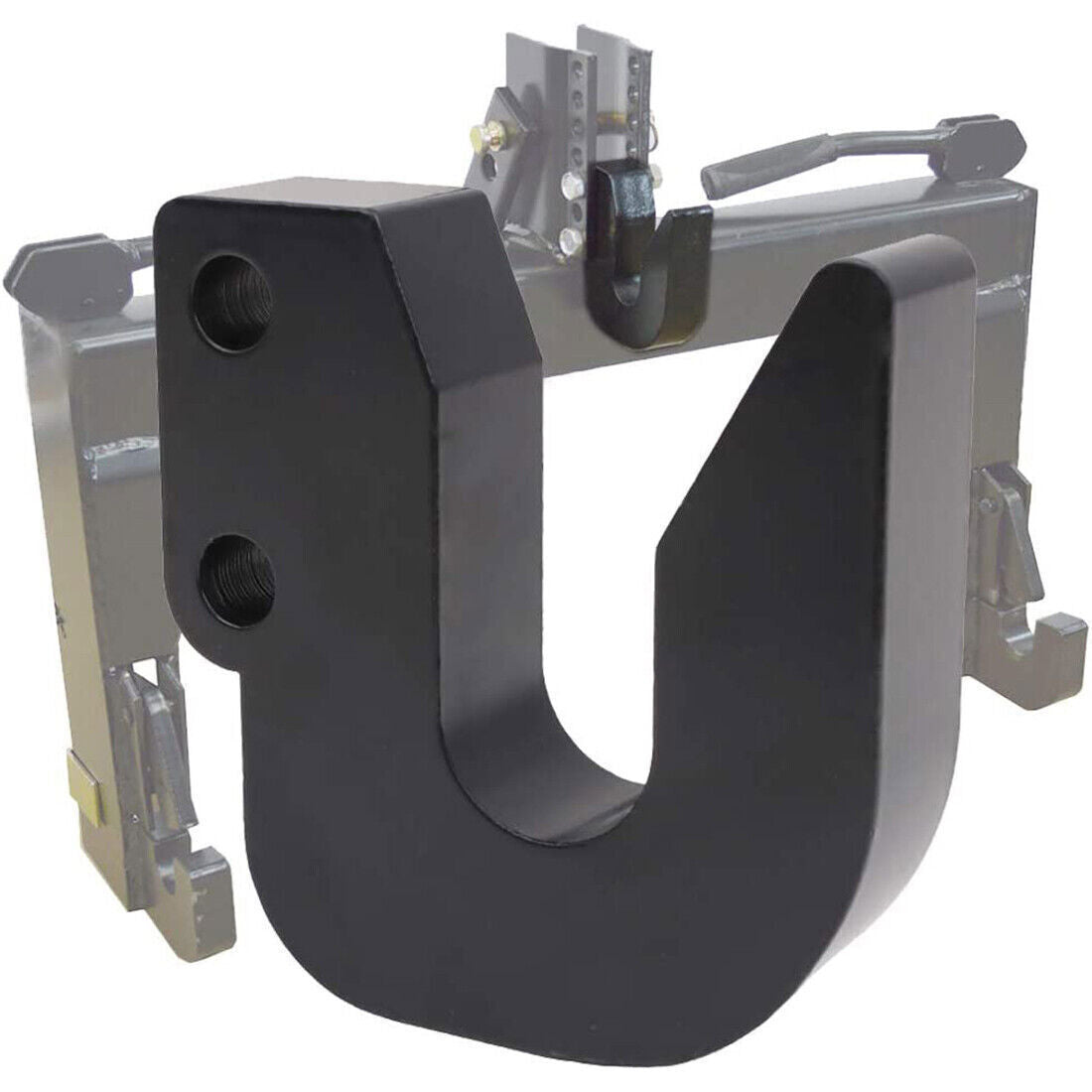 Upgrated Top Hook for Harbor Freight Quick Hitch Cat 1 Black Powder Coated Steel