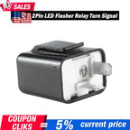 2-Pin LED Flasher Relay Adjustable For Motorcycle Turn Signal Fix Blinker Lights
