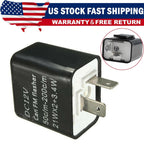 2-Pin LED Flasher Relay Adjustable For Motorcycle Turn Signal Fix Blinker Lights