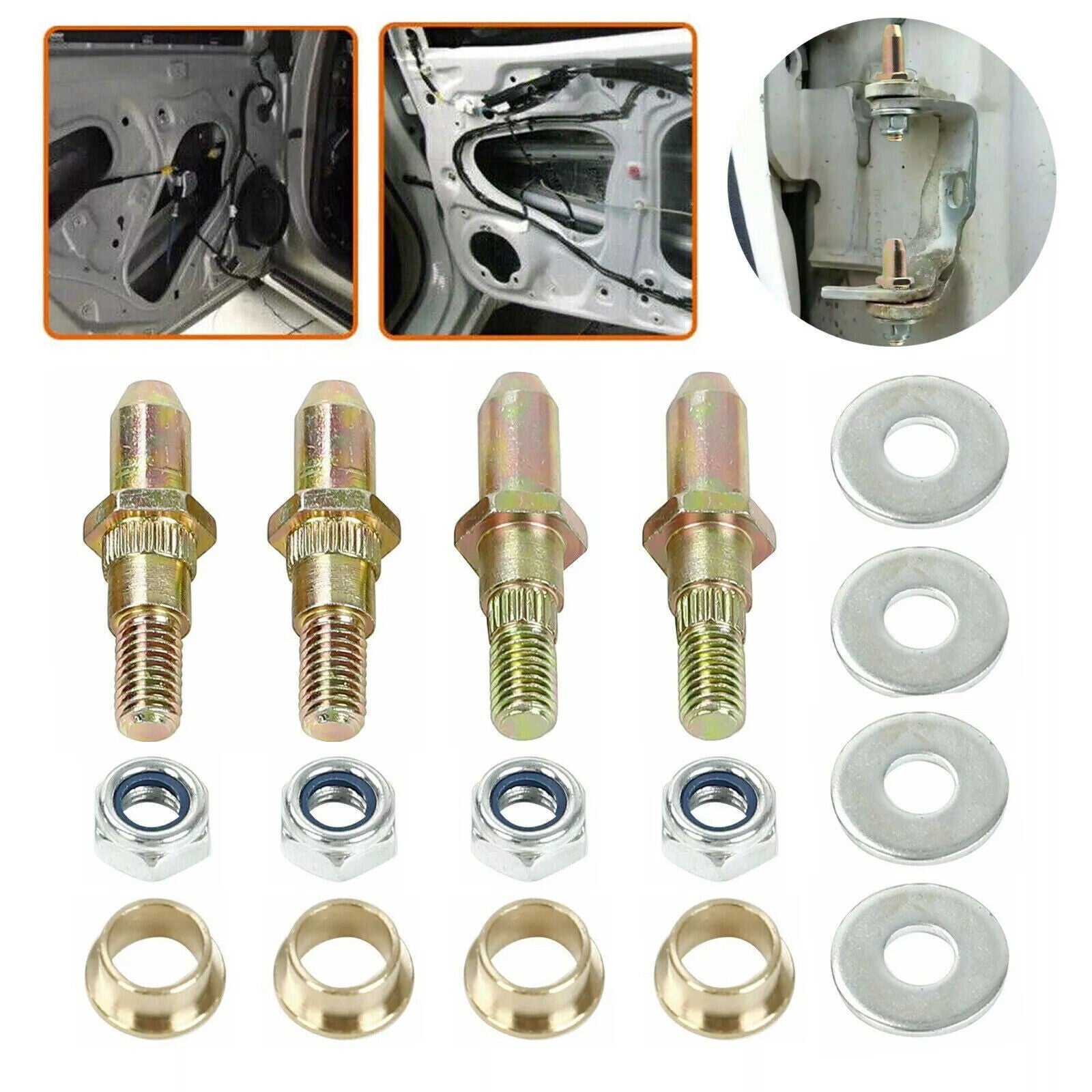 Car Door Hinge Pins & Bushing Kit Fits for Chevy Silverado GMC Sierra Truck SUV