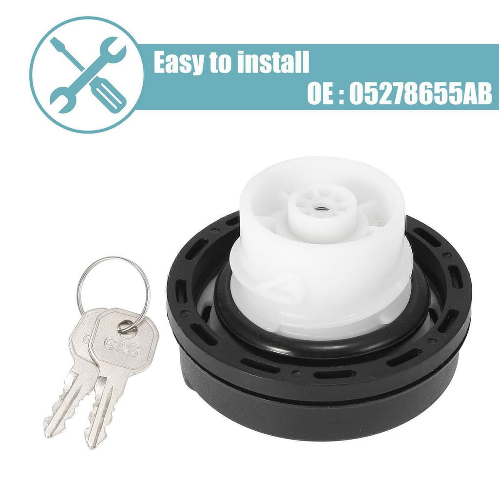 W/Key Locking Gas Fuel Cap 05278655AB Fit 2001-2021 Chrysler Jeep Dodge Ram 1500