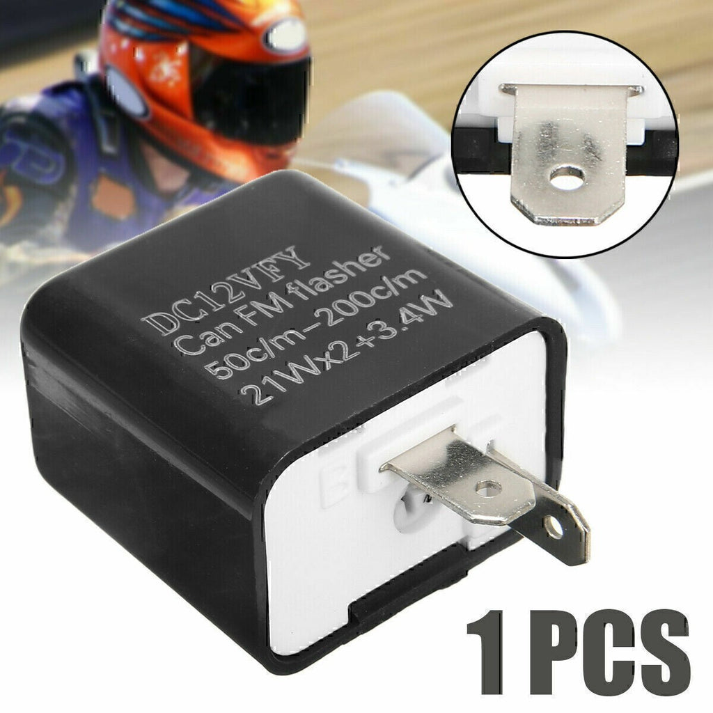 2Pin Adjustable LED Flasher Relay Turn Signal Blinker Light For Motorcycle 12 V
