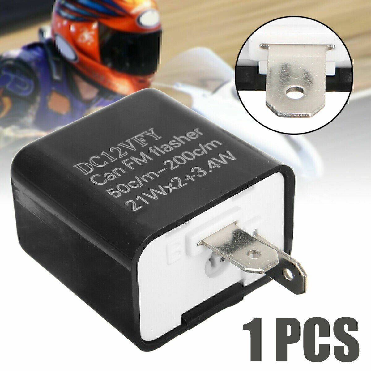 2Pin Adjustable LED Flasher Relay Turn Signal Blinker Light For Motorcycle 12 V