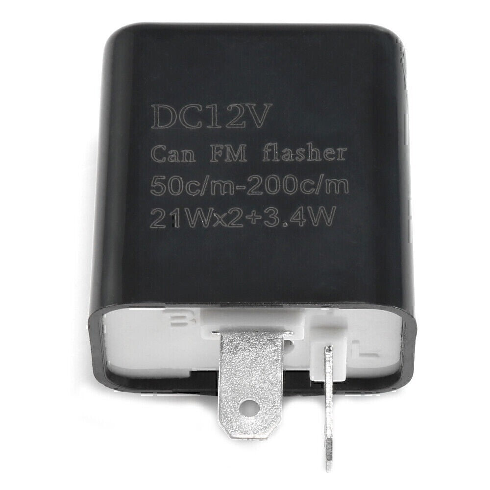 2Pin Adjustable LED Flasher Relay Turn Signal Blinker Light For Motorcycle 12 V