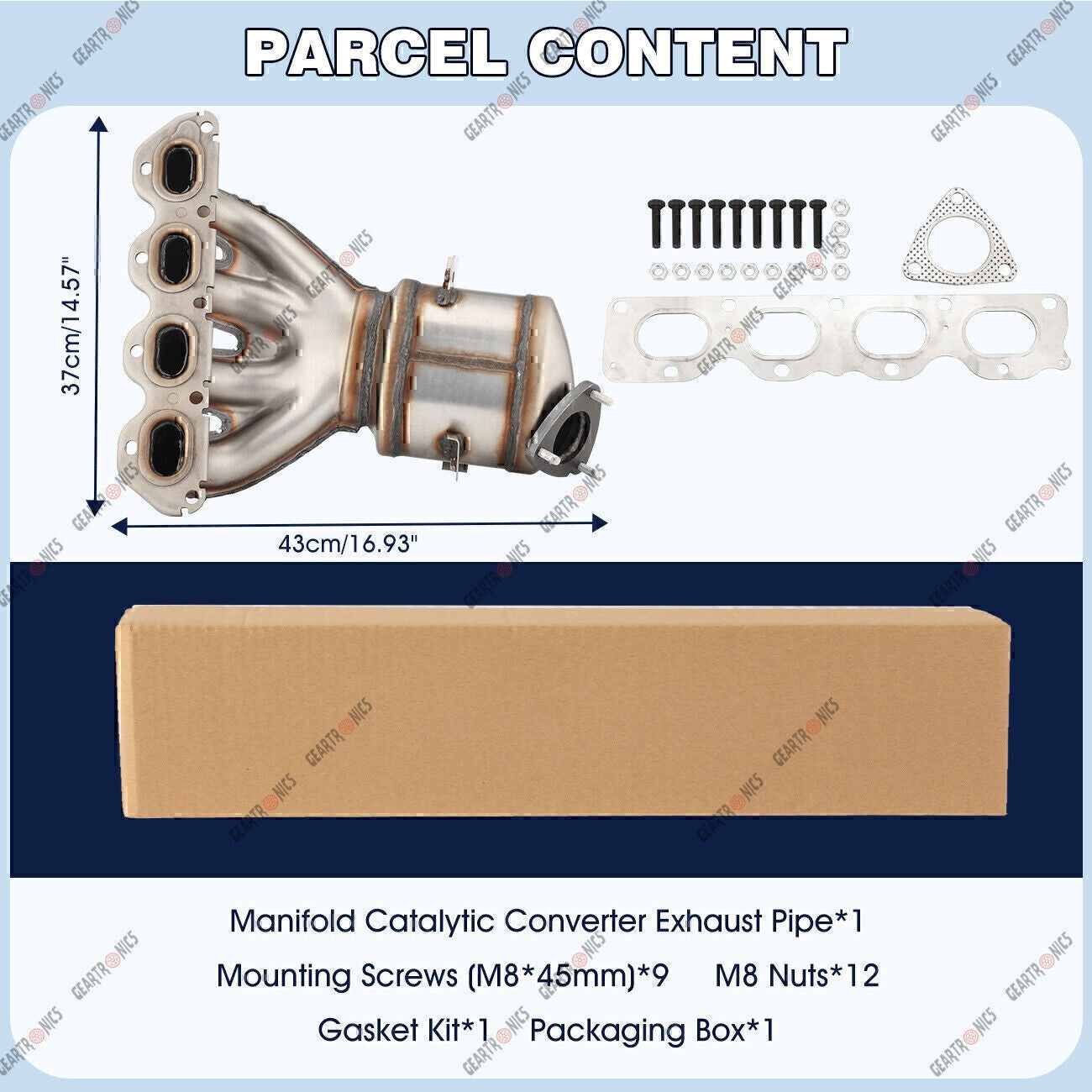 CATALYTIC CONVERTER EXHAUST MANIFOLD FIT FOR 2011-2016 CHEVY CRUZE/SONIC 1.8L US