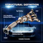 For Ford Focus 2012 13-2018 2.0L 4Cyl 30580 Exhaust Manifold Catalytic Converter