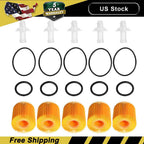 5PCS Oil Filter Kit 04152-YZZA1 ,04152-31090 Fit for Toyota Scion Lexus w/O-RING
