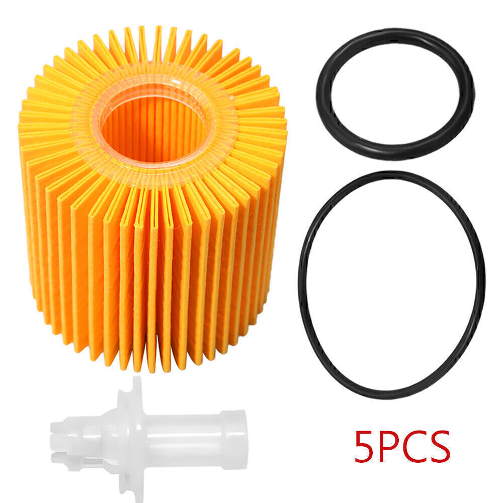 5PCS Oil Filter Kit 04152-YZZA1 ,04152-31090 Fit for Toyota Scion Lexus w/O-RING