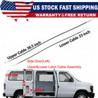 Side Cargo Door Left Upper &Lower Door Latch Release Cable for Ford E150 250 350