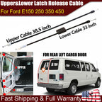 Side Cargo Door Left Upper &Lower Door Latch Release Cable for Ford E150 250 350