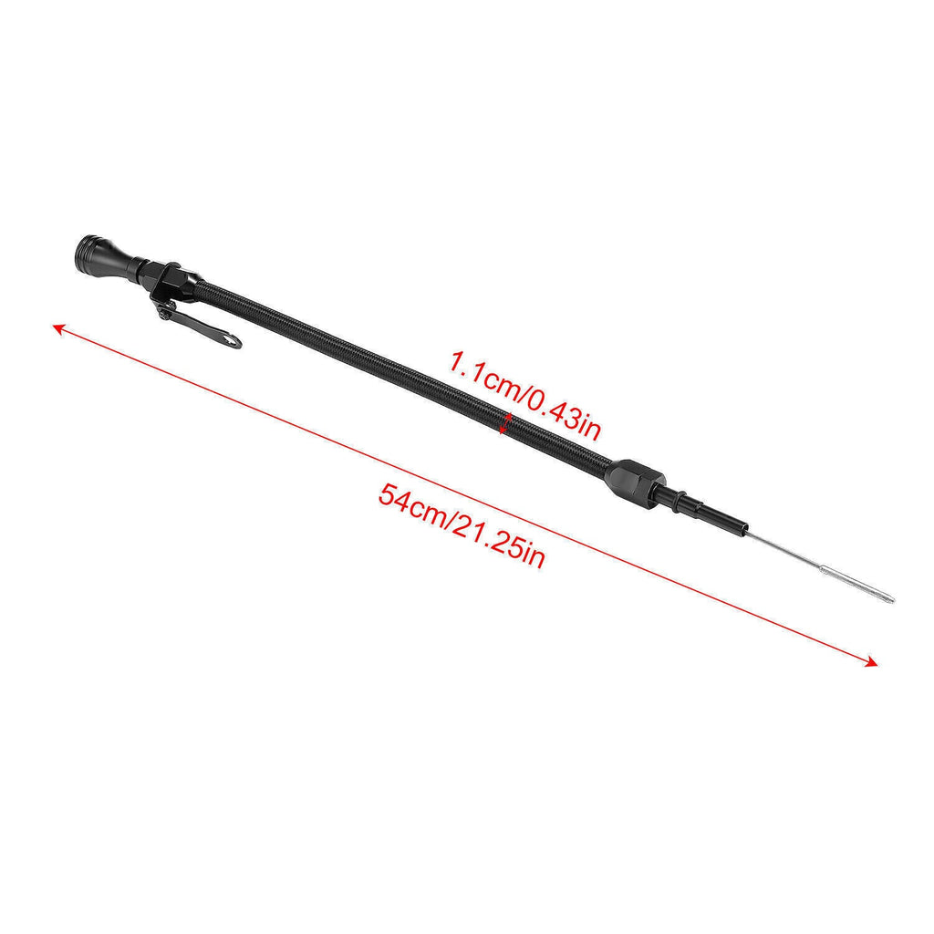 Stainless Flexible Oil Dipstick Black Fits LS LSX LS1 LS2 LS6 4.8L 5.7L 6.0 6.2L