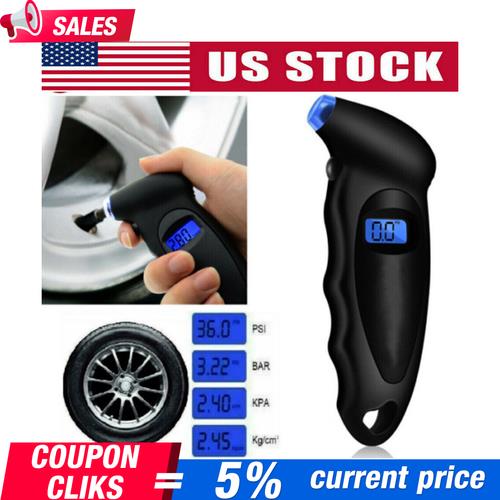 Digital Tire Air Pressure Gauge Meter Test Tool For Car Truck LCD Display 150PSI