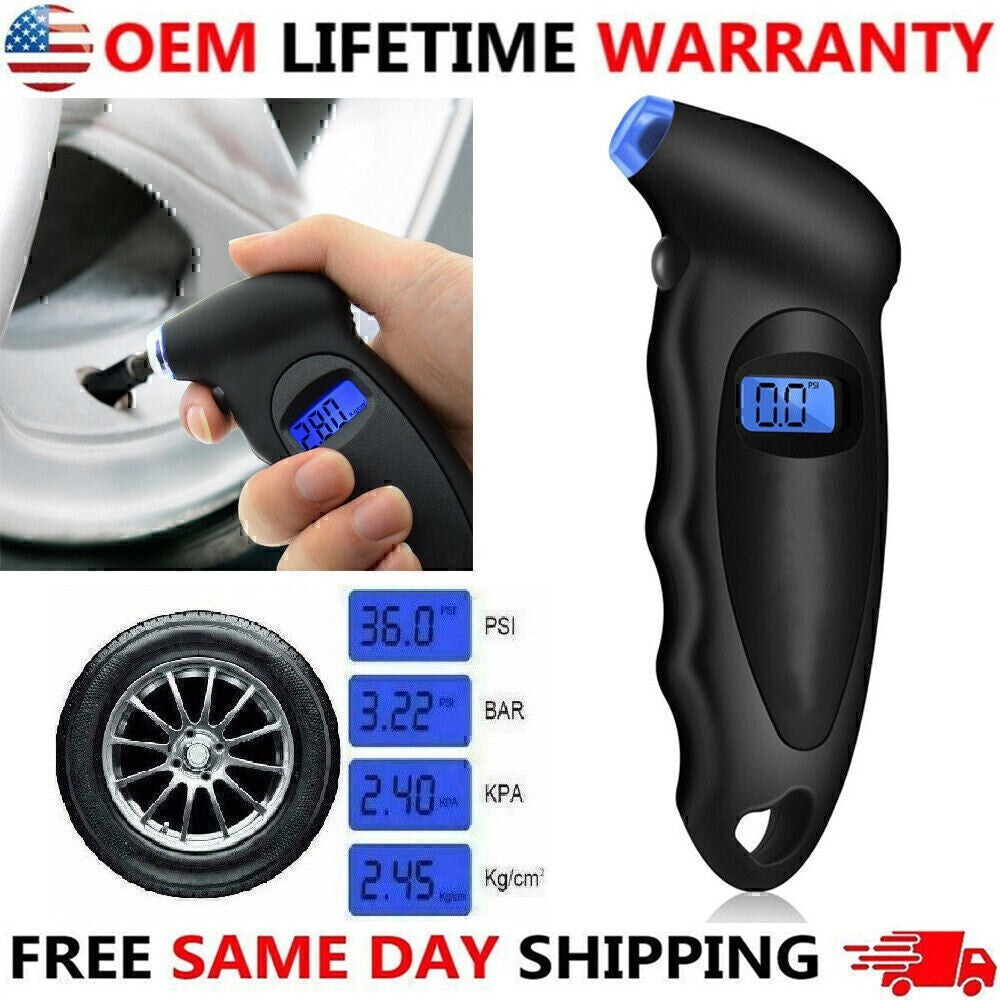 Digital Tire Air Pressure Gauge Meter Test Tool For Car Truck LCD Display 150PSI