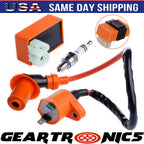 Fit GY6 50cc-150cc ATV SCOOTER MOPED RACING AC CDI BOX IGNITION COIL SPARK PLUG