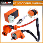 Fit GY6 50cc-150cc ATV SCOOTER MOPED RACING AC CDI BOX IGNITION COIL SPARK PLUG