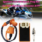 Fit GY6 50cc-150cc ATV SCOOTER MOPED RACING AC CDI BOX IGNITION COIL SPARK PLUG