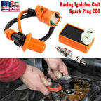 Fit GY6 50cc-150cc ATV SCOOTER MOPED RACING AC CDI BOX IGNITION COIL SPARK PLUG