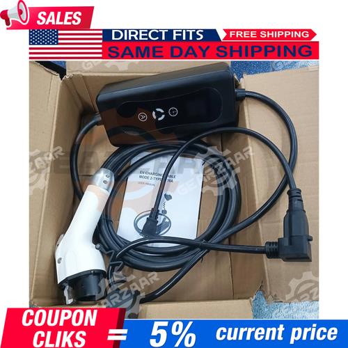 16A Portable EV Charger ElectricCar Charging Cable NEMA 6-20 EVSE 110V-220V NEW