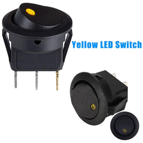 20pc ROCKER SWITCH Toggle 12V Led Light Car Auto Boat Round ON/ OFF SPST 20 AMP