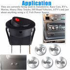 20pc ROCKER SWITCH Toggle 12V Led Light Car Auto Boat Round ON/ OFF SPST 20 AMP