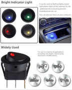 20pc ROCKER SWITCH Toggle 12V Led Light Car Auto Boat Round ON/ OFF SPST 20 AMP