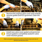 Valve Cover Gasket Set w/Grommets Fit 00-08 Toyota Corolla 1.8 L4 DOHC #VS50542R