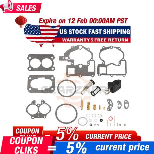 Carburetor Rebuild Kit For Mercruiser Marine 2 Barrel 3302-804844002 3.0 4.3 5.0