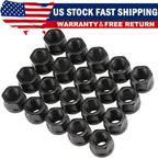 20PCS OPEN END LUG NUTS BULGE ACORN 1/2"X20 WHEEL NUT BLACK FINISH Fit for Ford