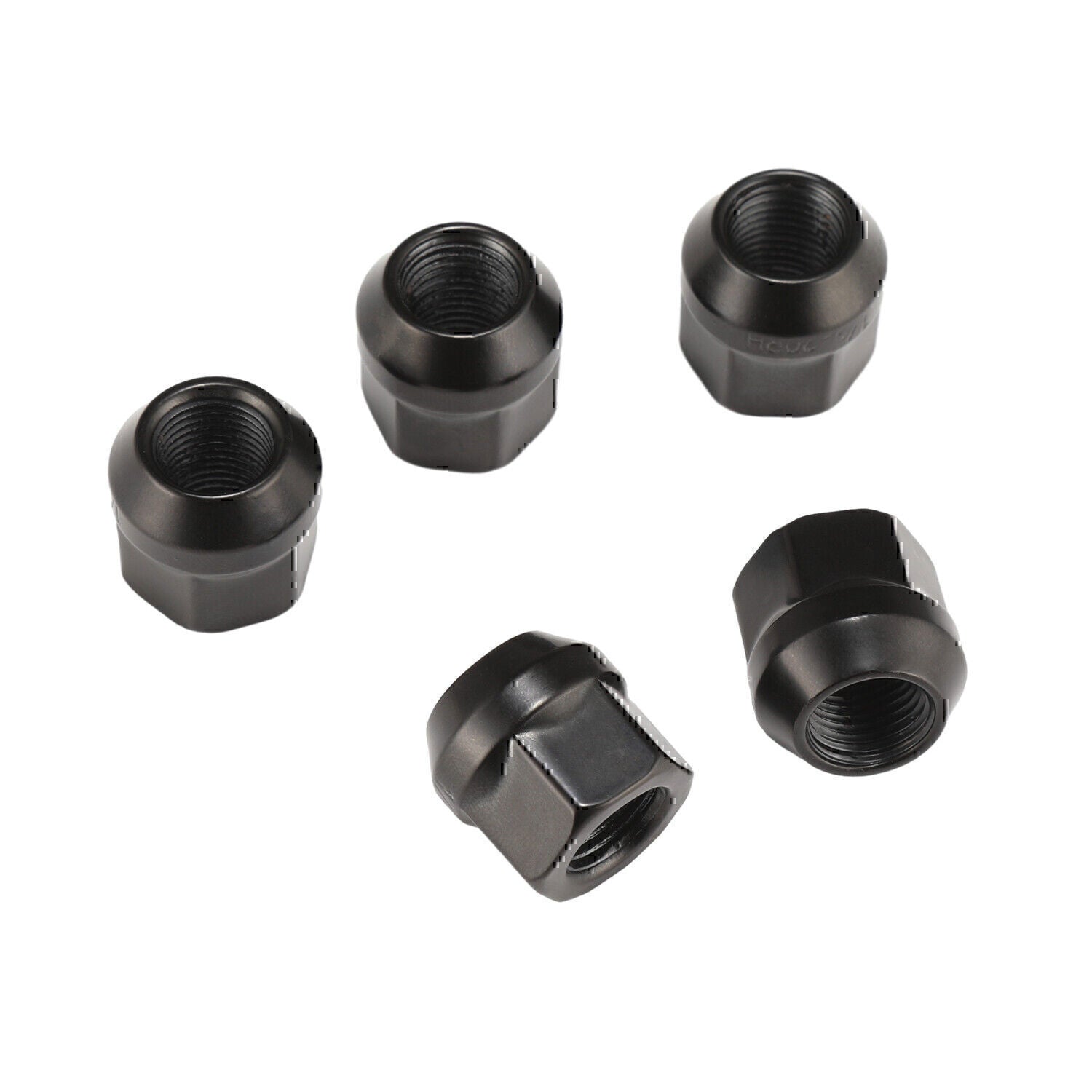 20PCS OPEN END LUG NUTS BULGE ACORN 1/2"X20 WHEEL NUT BLACK FINISH Fit for Ford