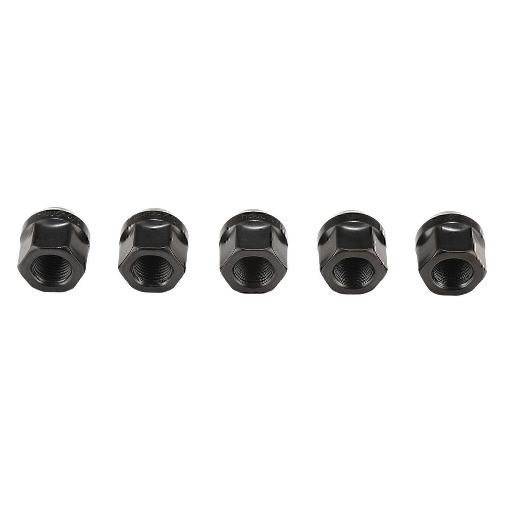 20PCS OPEN END LUG NUTS BULGE ACORN 1/2"X20 WHEEL NUT BLACK FINISH Fit for Ford