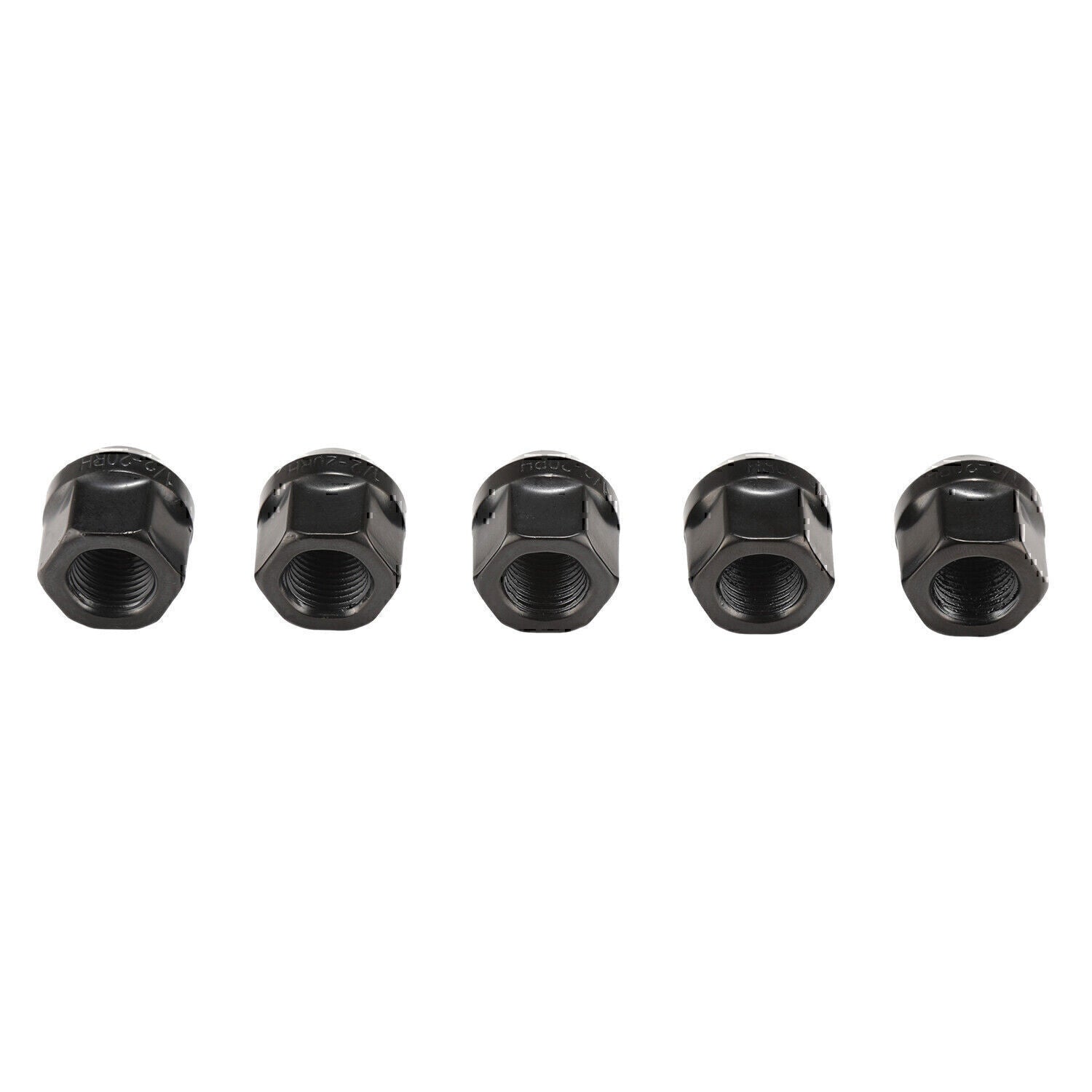 20PCS OPEN END LUG NUTS BULGE ACORN 1/2"X20 WHEEL NUT BLACK FINISH Fit for Ford