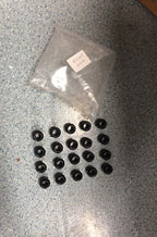 20PCS OPEN END LUG NUTS BULGE ACORN 1/2"X20 WHEEL NUT BLACK FINISH Fit for Ford