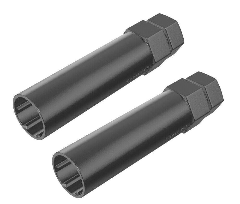 Black Socket Key Tool for 7 spline Lug Nuts | 19mm, 3/4", 21mm, 13/16" Hex 2pcs