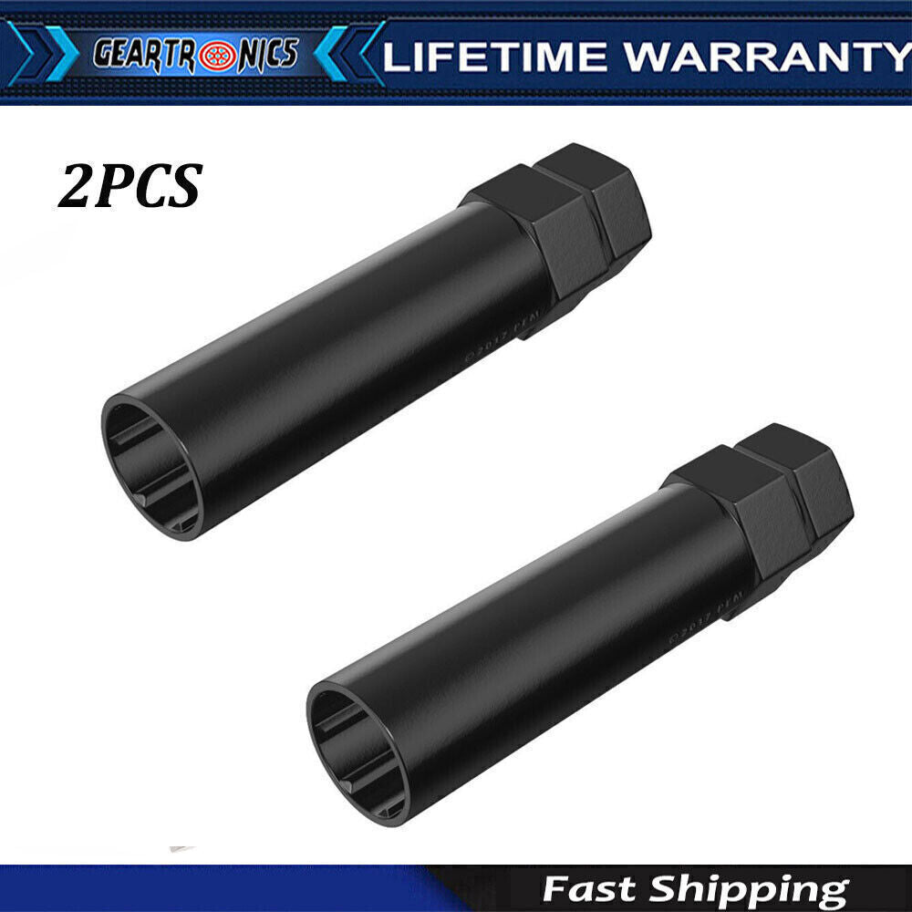 Black Socket Key Tool for 7 spline Lug Nuts | 19mm, 3/4", 21mm, 13/16" Hex 2pcs