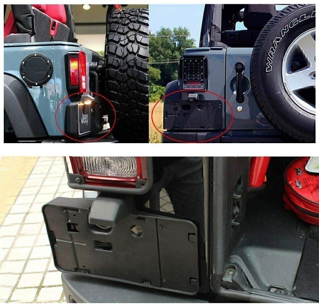 Rear License Plate Mounting Holder Bracket w/Light For 07-2017 Jeep Wrangler JK