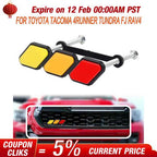 Tri-Color Grille Badge Emblem Car Accessories For Toyota Tacoma 4Runner Tundra