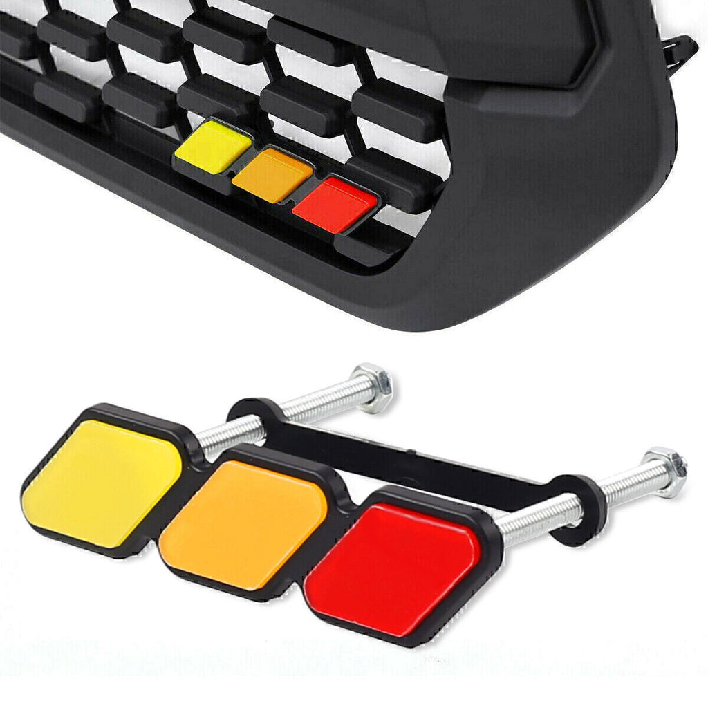 Tri-Color Grille Badge Emblem Car Accessories For Toyota Tacoma 4Runner Tundra
