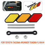 Tri-Color Grille Badge Emblem Car Accessories For Toyota Tacoma 4Runner Tundra