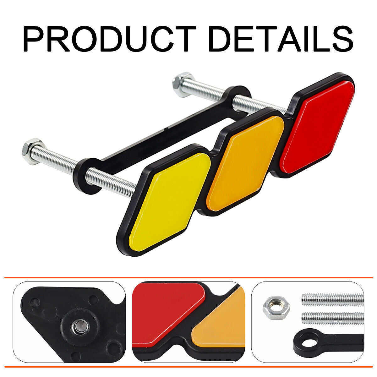 Tri-Color Grille Badge Emblem Car Accessories For Toyota Tacoma 4Runner Tundra