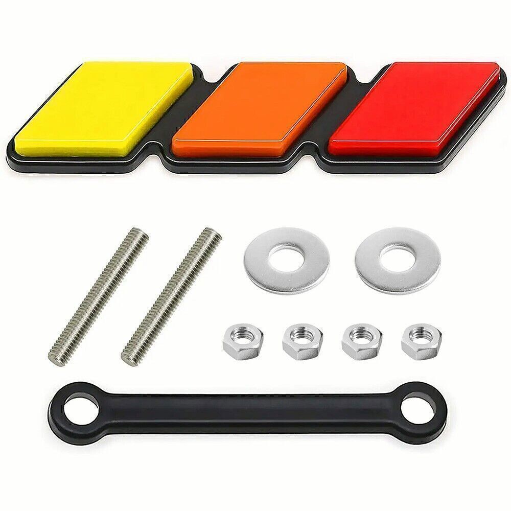 Tri-Color Grille Badge Emblem Car Accessories For Toyota Tacoma 4Runner Tundra