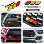 Tri-Color Grille Badge Emblem Car Accessories For Toyota Tacoma 4Runner Tundra
