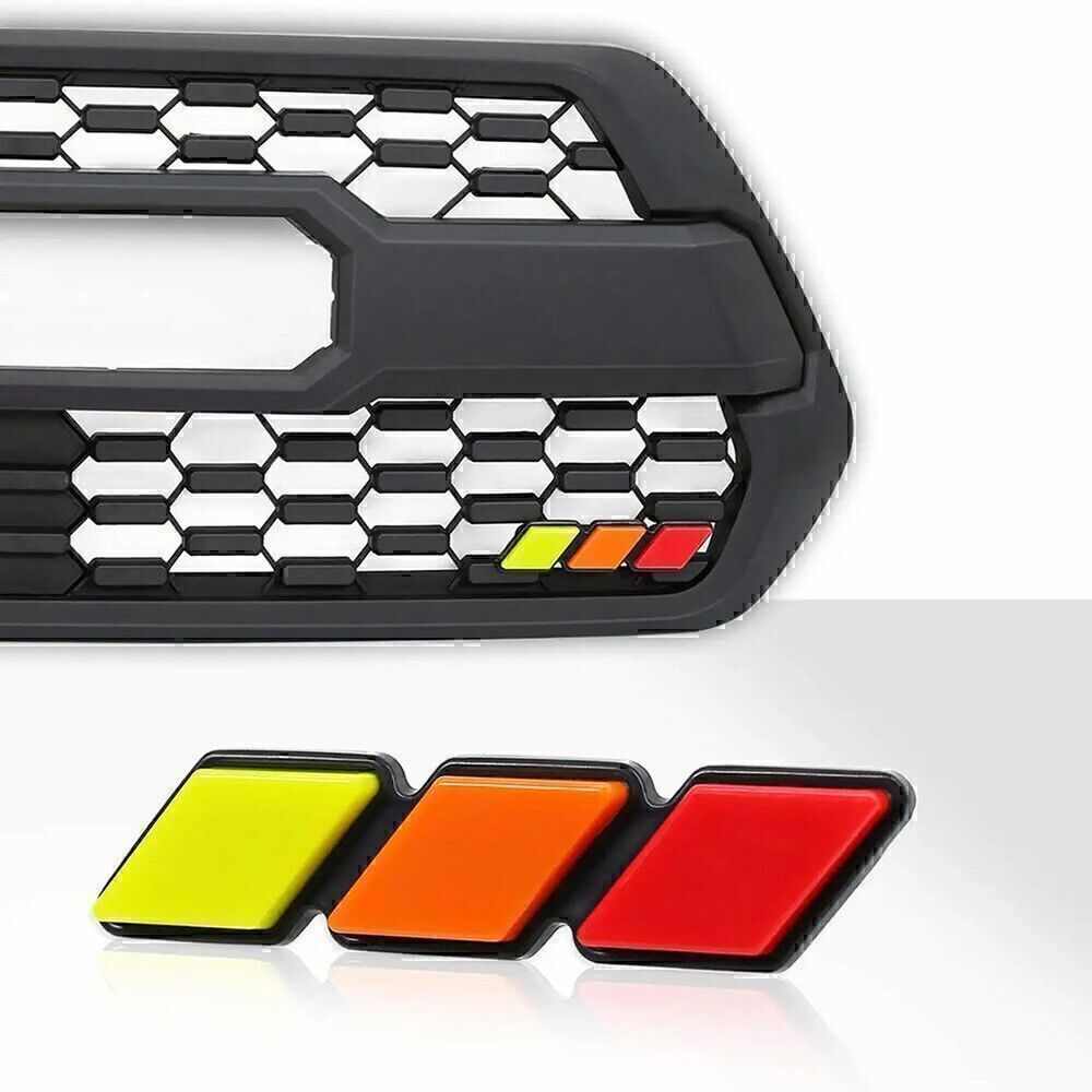 Tri-Color Grille Badge Emblem Car Accessories For Toyota Tacoma 4Runner Tundra